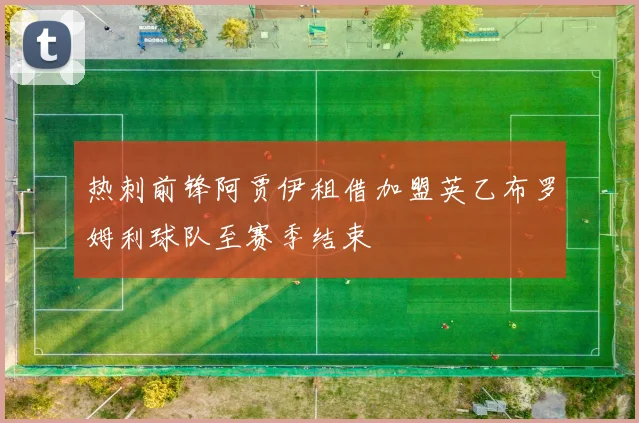 热刺前锋阿贾伊租借加盟英乙布罗姆利球队至赛季结束
